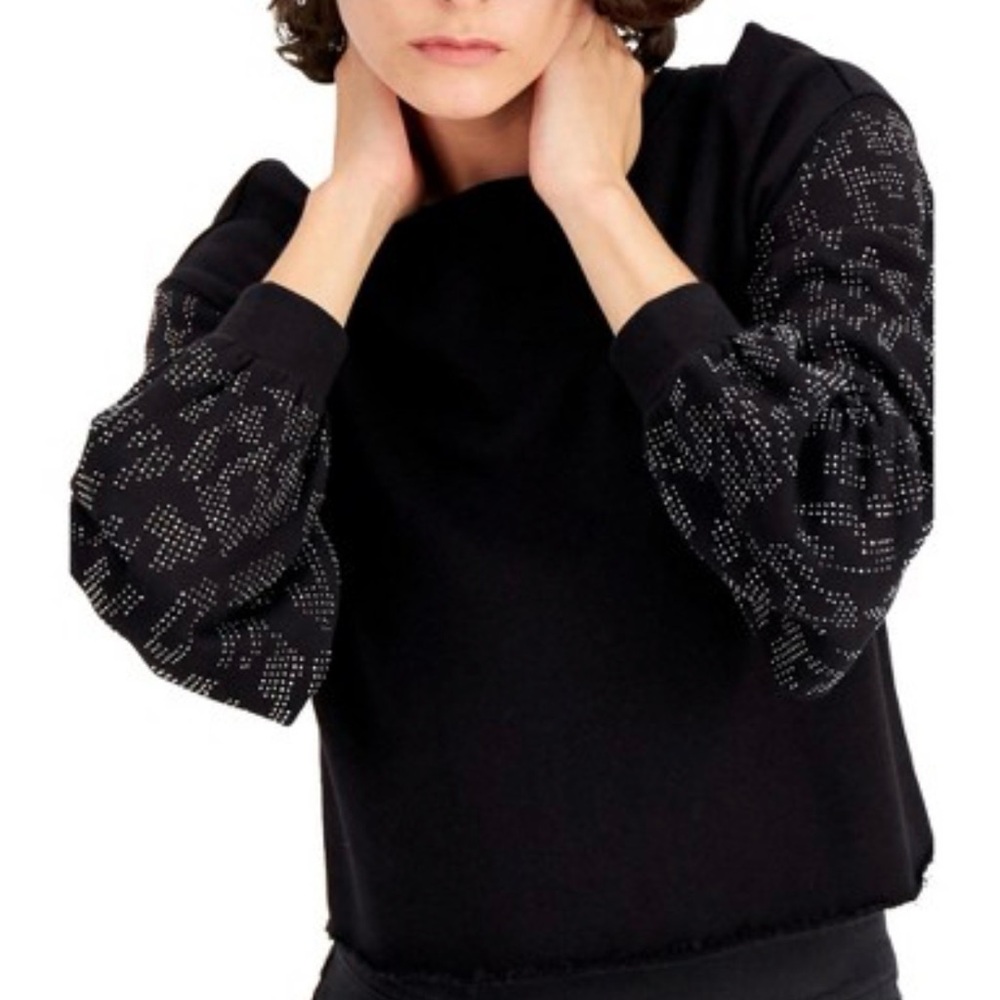 I.N.C. International Concepts Rhinestone Embellished Puff Sleeves Sweater XL